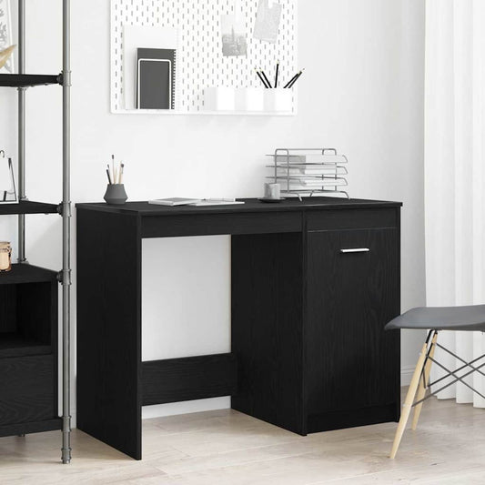 vidaXL Γραφείο Μαύρη Οξυά 100 x 50 x 76 εκ. Επεξεργασμένο Ξύλο