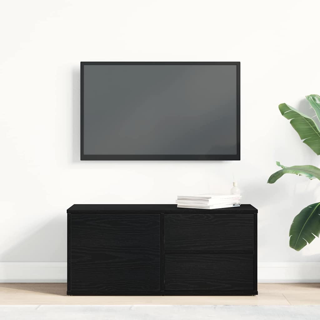 vidaXL Ντουλάπι TV Μαύρη Οξυά 80 x 34 x 36 εκ Επεξεργασμένο ξύλο