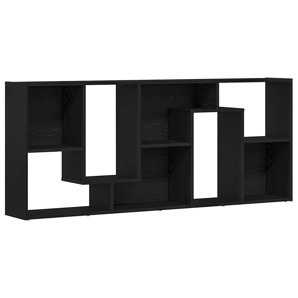 vidaXL Βιβλιοθήκη Μαύρη Δρυς 67x24x161 εκ. από Τεχνητό Ξύλο