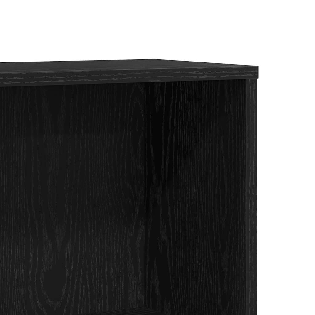 vidaXL Βιβλιοθήκη Μαύρη Δρυς 67x24x161 εκ. από Τεχνητό Ξύλο