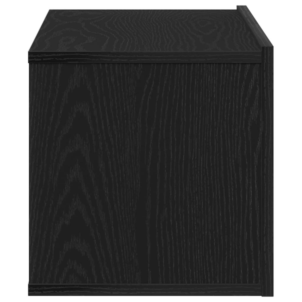 vidaXL Έπιπλα τηλεόρασης Μαύρη δρυς 80 x 30 x 30 εκ Επεξεργασμένο ξύλο