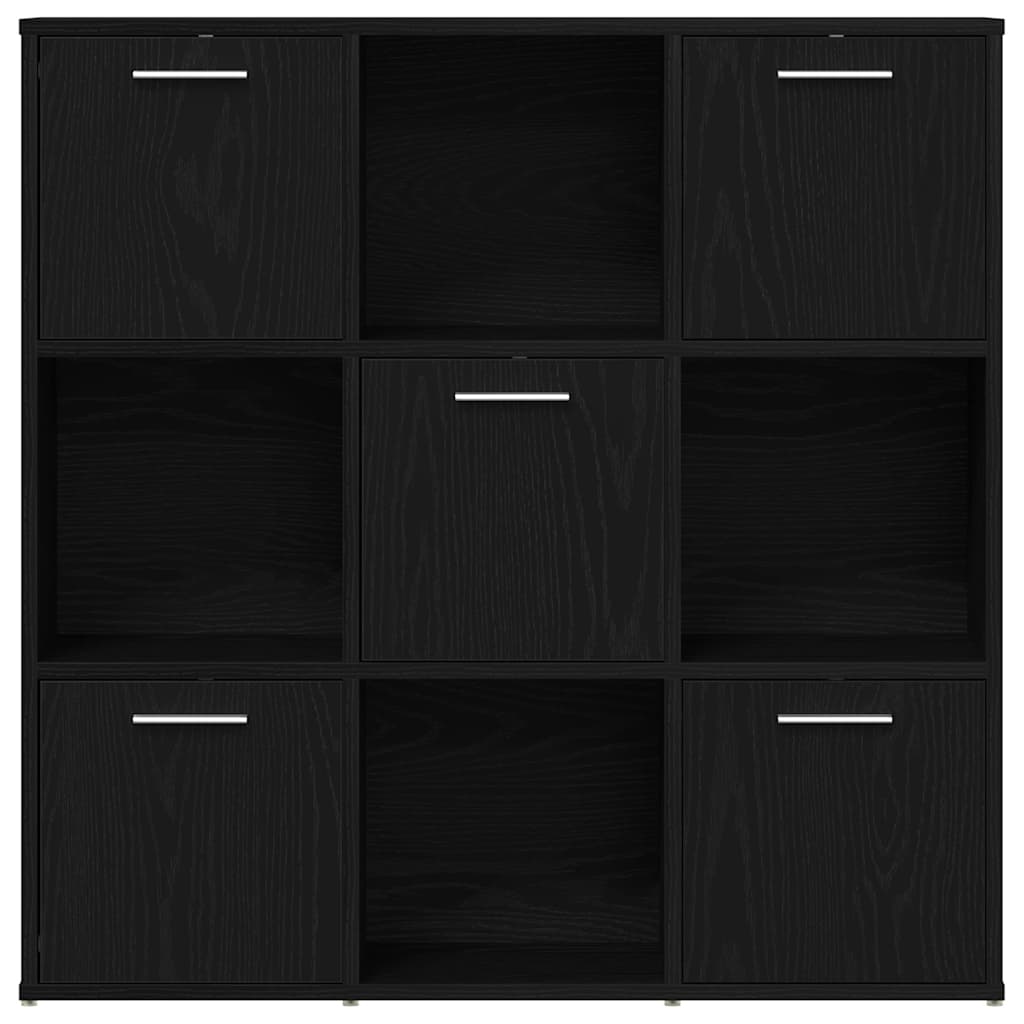 vidaXL Βιβλιοθήκη Μαύρη Δρυς 90x28x90 εκ. από Τεχνητό Ξύλο