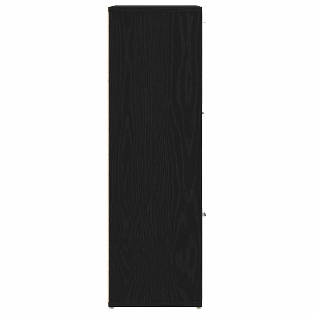 vidaXL Βιβλιοθήκη Μαύρη Δρυς 90x28x90 εκ. από Τεχνητό Ξύλο