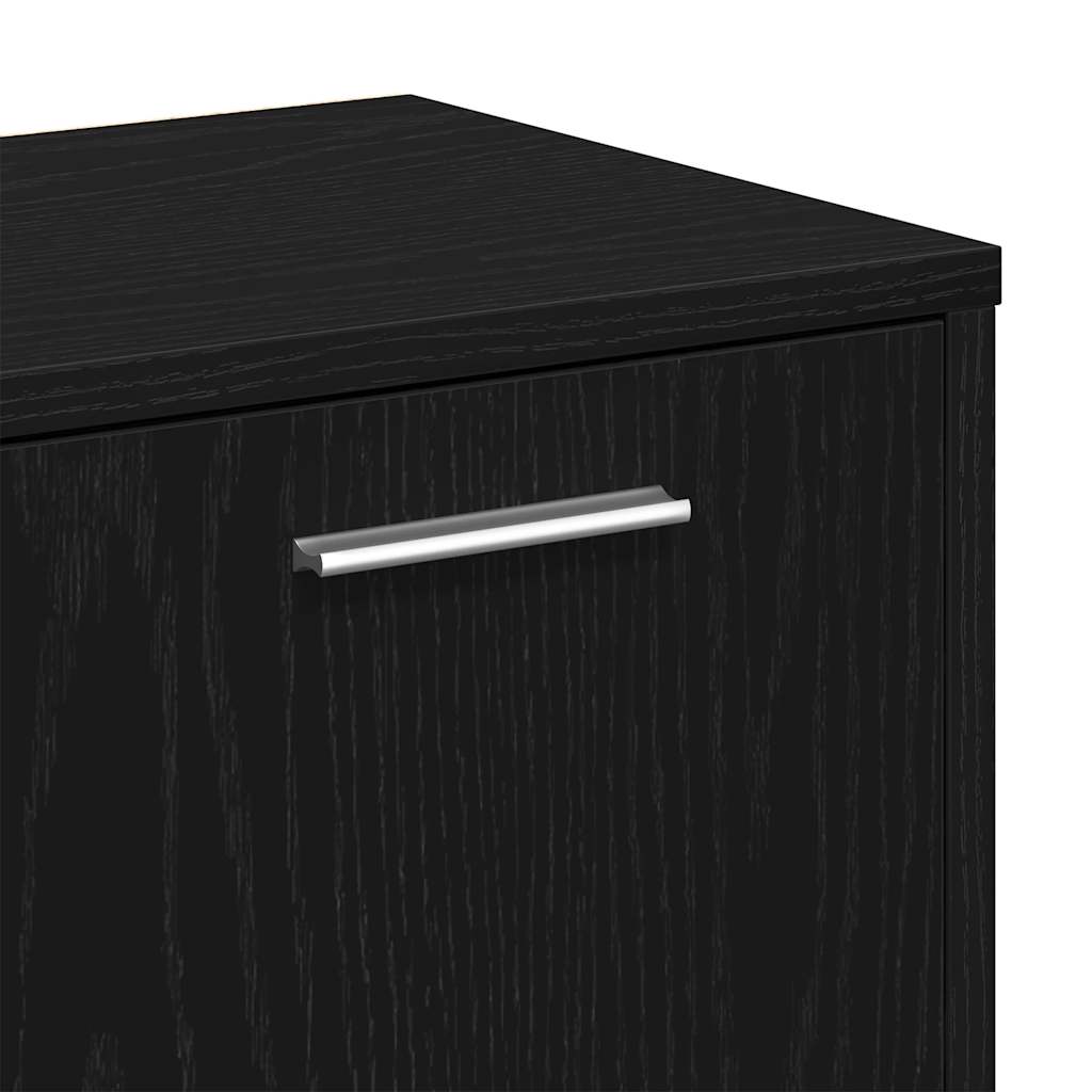 vidaXL Βιβλιοθήκη Μαύρη Δρυς 90x28x90 εκ. από Τεχνητό Ξύλο