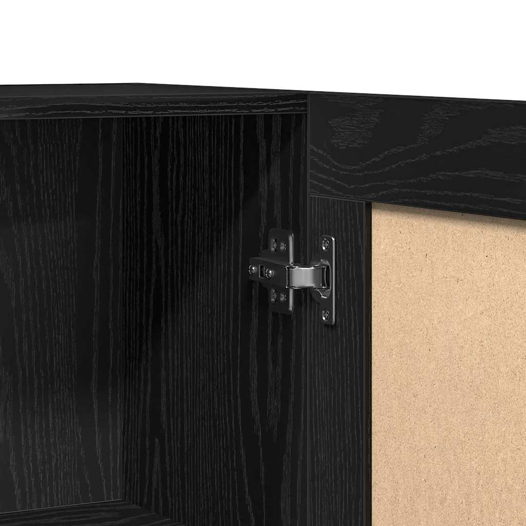 vidaXL Βιβλιοθήκη Μαύρη δρυς 82.5 x 30.5 x 80 cm Επεξεργασμένο ξύλο
