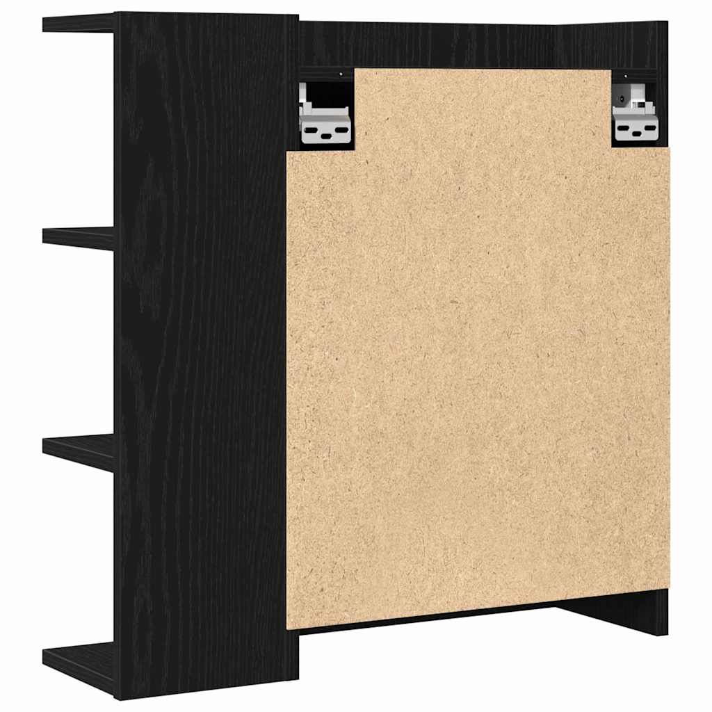 vidaXL Καθρέφτης Ντουλάπα Μπάνιου Μαύρη Οξυά 62,5 x 20,5 x 64 εκ.