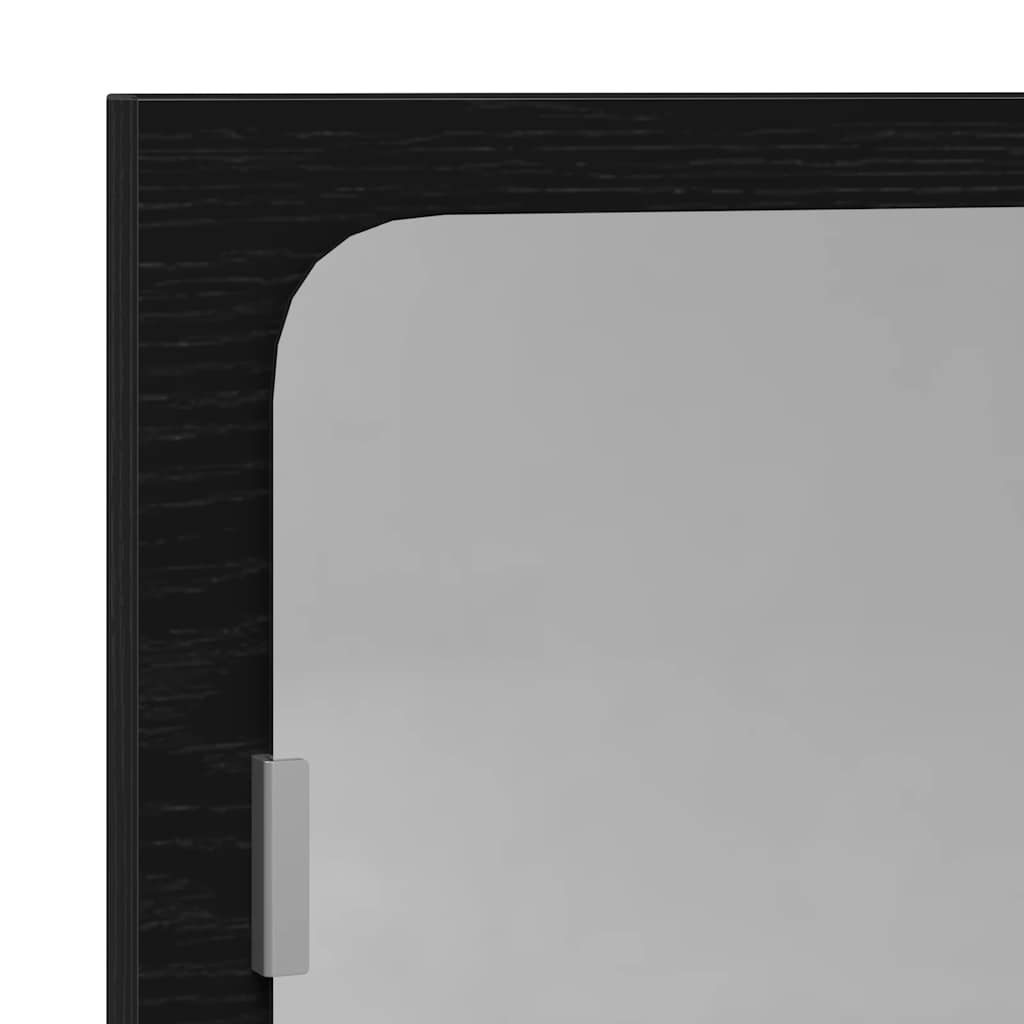 vidaXL Καθρέφτης Μπάνιου Μαύρος Δρυς 40x10,5x37 εκ. από Τεχνητό Ξύλο