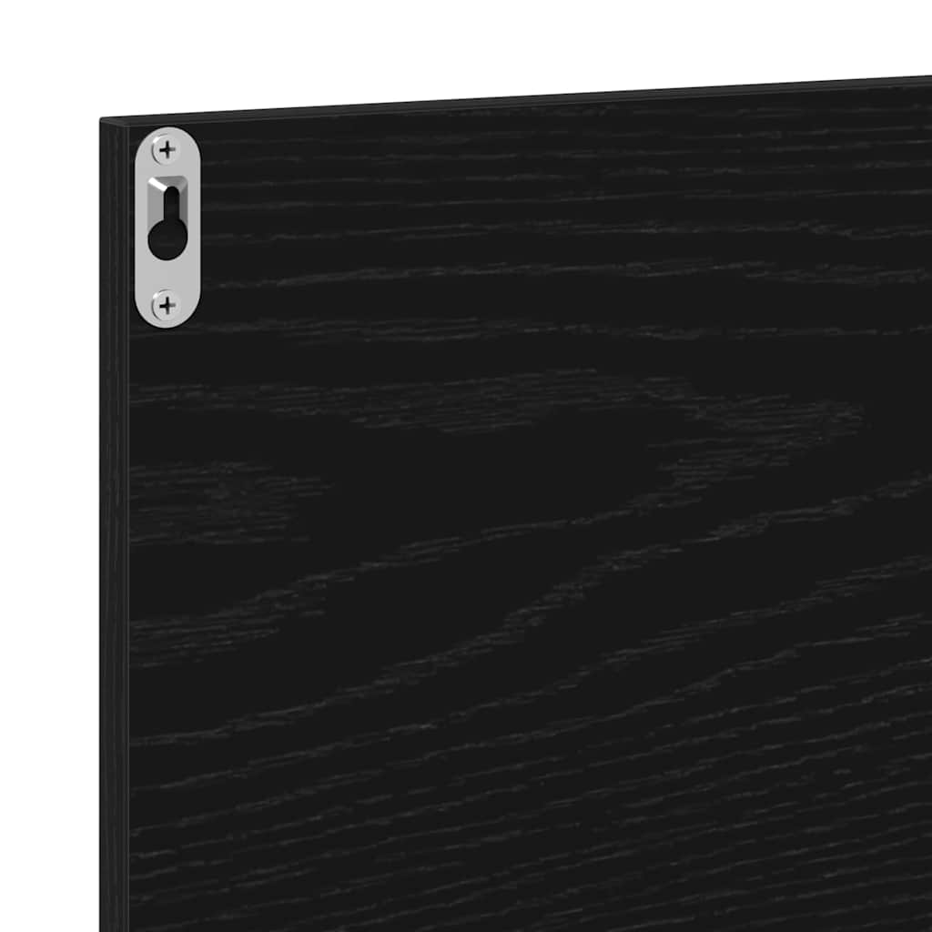 vidaXL Επιτραπέζιο Καθρέφτη με ράφι Μαύρη Οξυά 60 x 10,5 x 37 cm