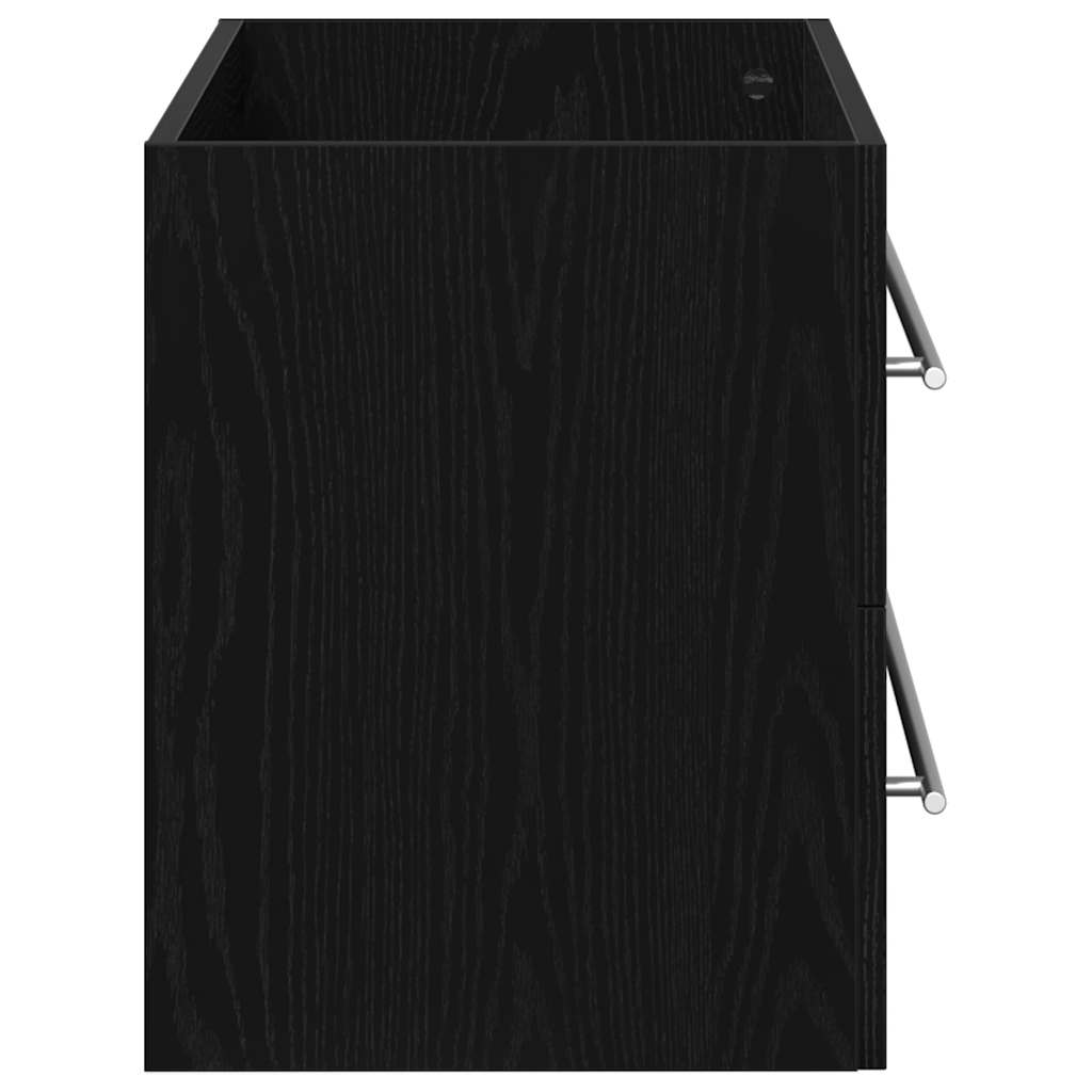 vidaXL Ντουλάπι Νιπτήρα Μπάνιου Μαύρο Δρυς 100x38,5x48 εκ. από Τεχνητό Ξύλο
