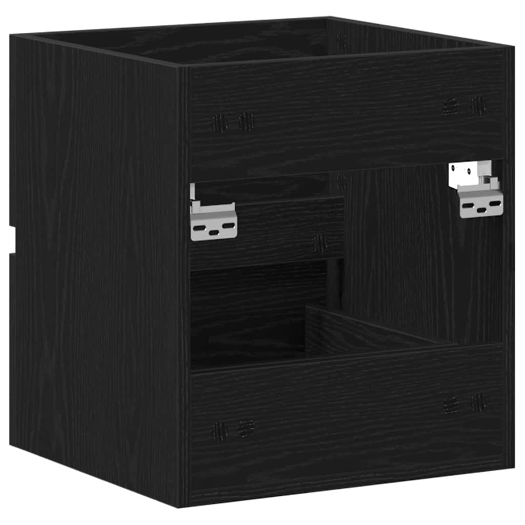 vidaXL Ντουλάπι Νιπτήρα Μπάνιου Μαύρο Δρυς 41x38,5x45 εκ. από Τεχνητό Ξύλο