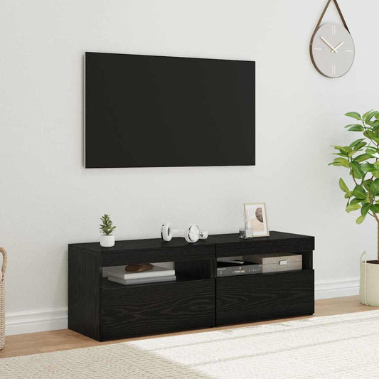 vidaXL Ντουλάπι TV 2 pcs Μαύρη Οξυά 60 x 35 x 40 εκ.