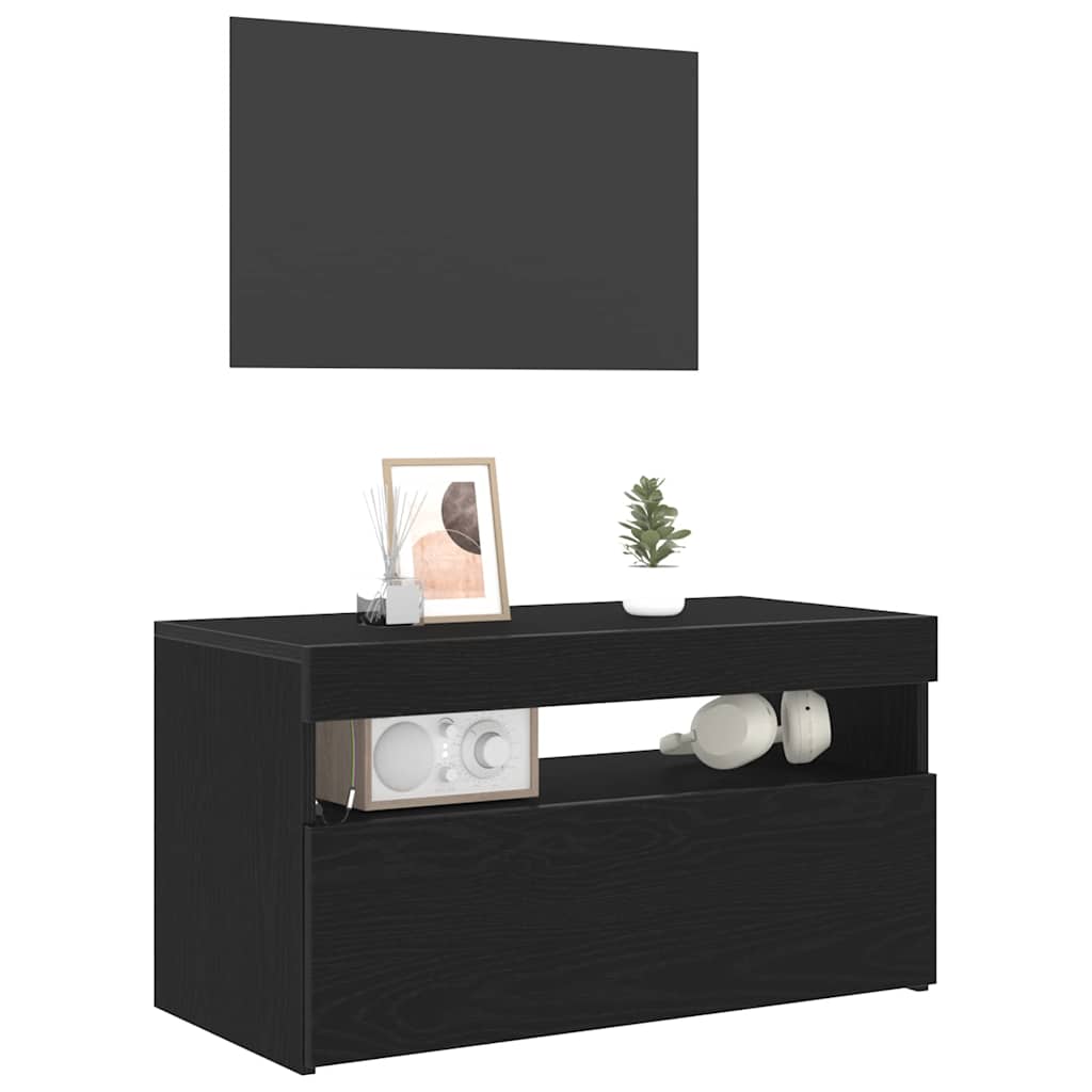 vidaXL Ντουλάπι TV Μαύρη Οξυά 75 x 35 x 40 εκ. Επεξεργασμένο ξύλο