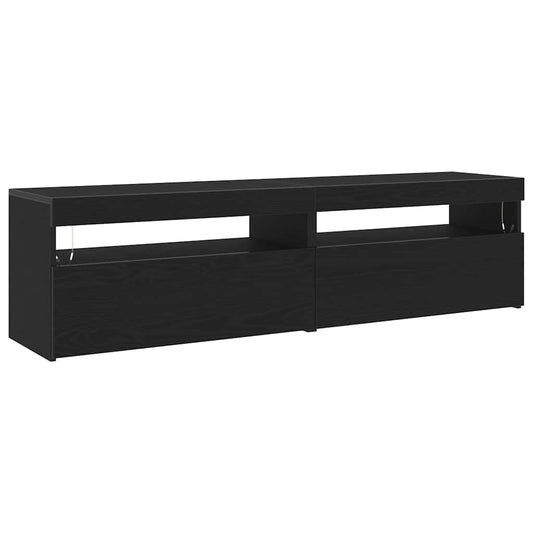 vidaXL Ντουλάπι TV 2 pcs Μαύρη Οξυά 75 x 35 x 40 εκ.