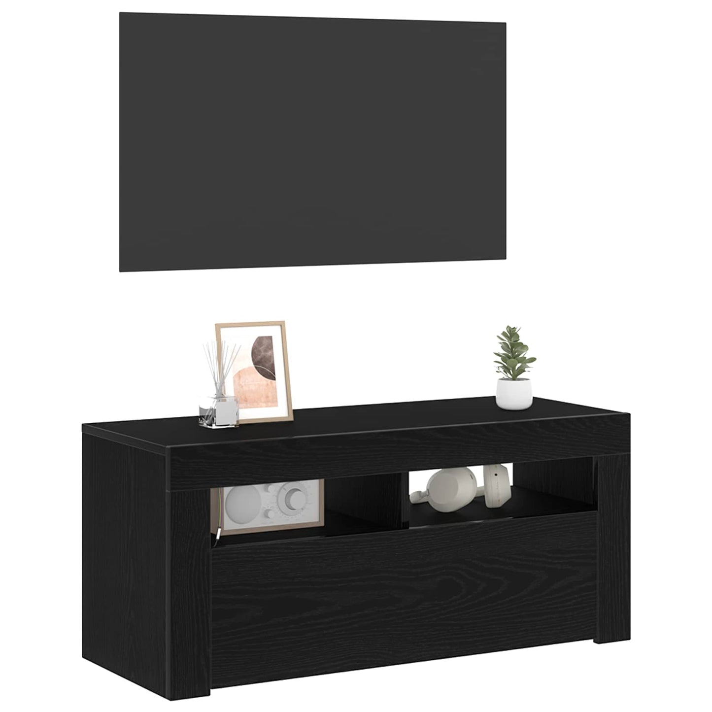 vidaXL Ντουλάπι TV Μαύρη Οξυά 90 x 35 x 40 εκ. Επεξεργασμένο ξύλο