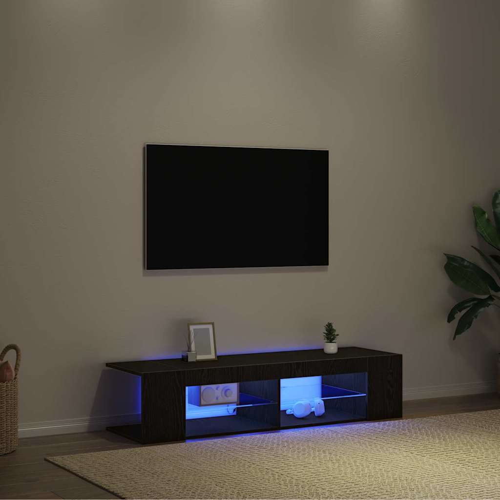 vidaXL Ντουλάπι TV Μαύρη Οξυά 135 x 39 x 30 εκ Επεξεργασμένο ξύλο