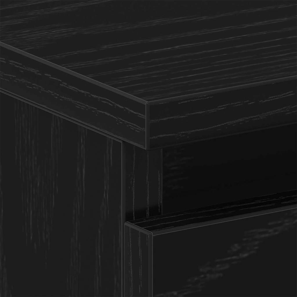 vidaXL Κομοδίνο Μαύρη Οξυά 40 x 30 x 39 εκ Επεξεργασμένο ξύλο