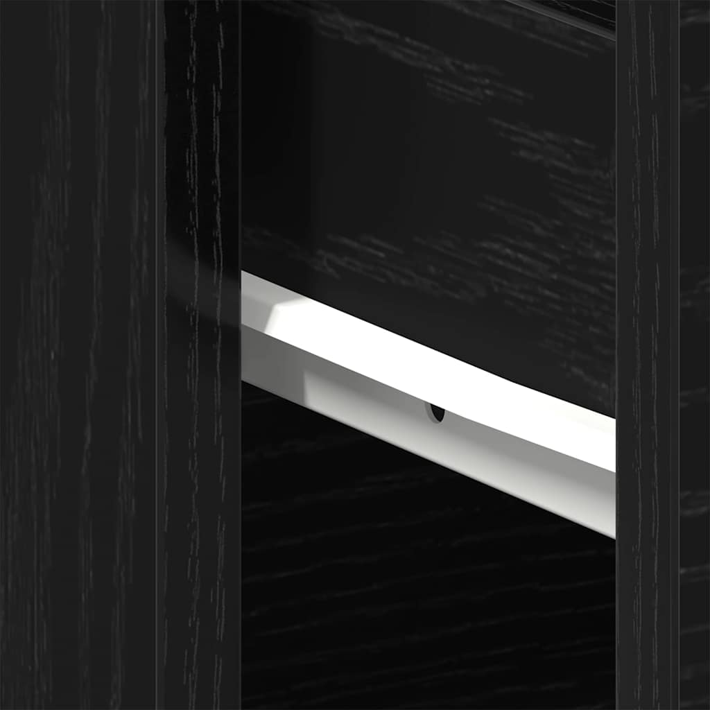 vidaXL Κομοδίνο Μαύρη Οξυά 40 x 30 x 39 εκ Επεξεργασμένο ξύλο