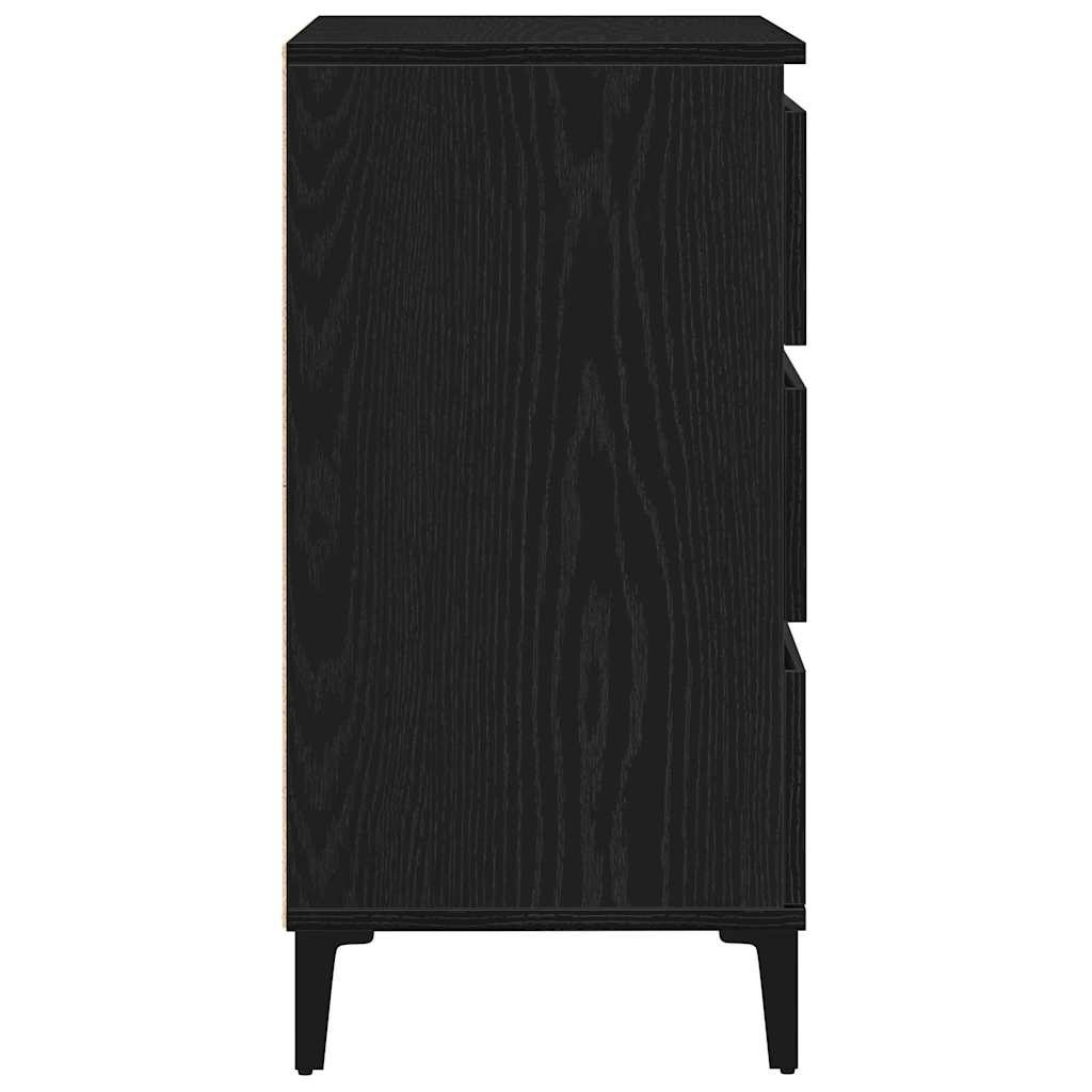 vidaXL Πλαϊνό γραφείο Μαύρη Οξυά 60 x 35 x 70 cm Επεξεργασμένο ξύλο