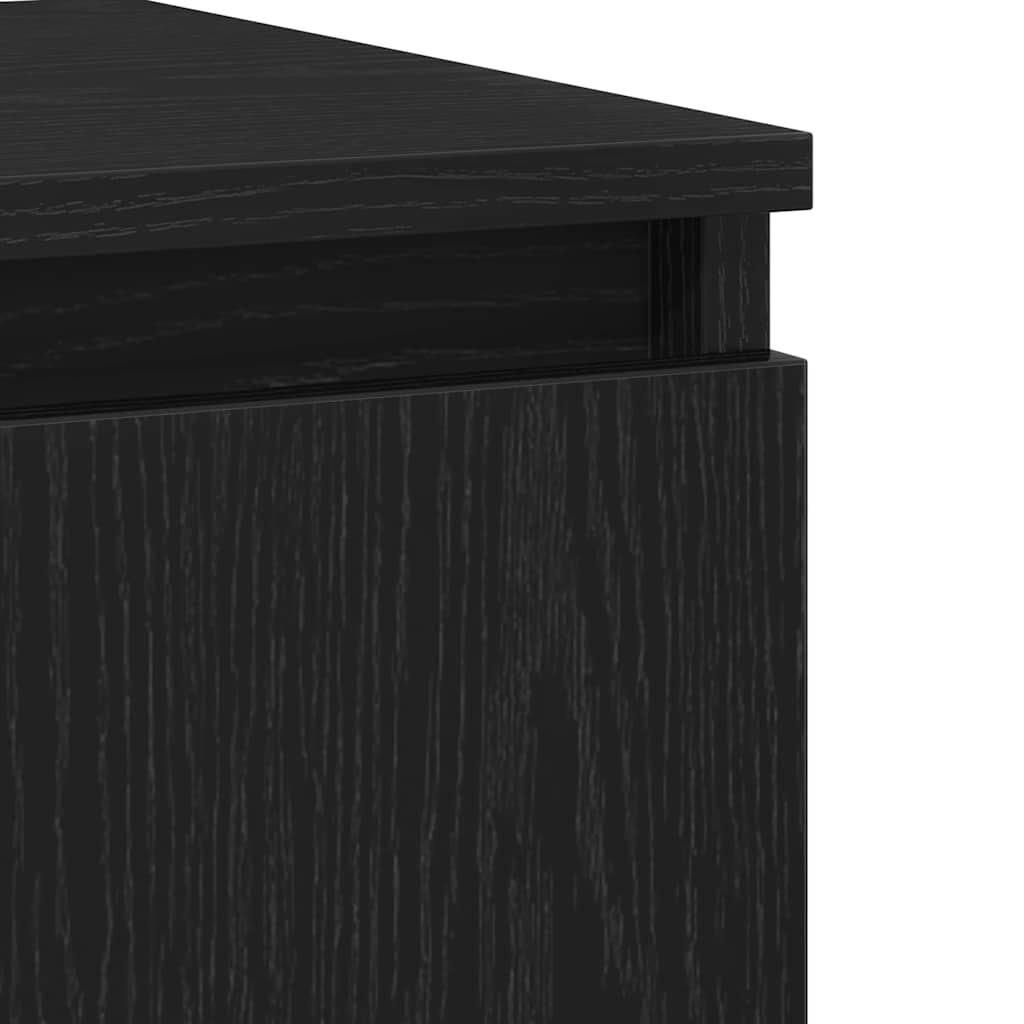 vidaXL Πλαϊνό γραφείο Μαύρη Οξυά 104 x 35 x 70 εκ. Επεξεργασμένο ξύλο