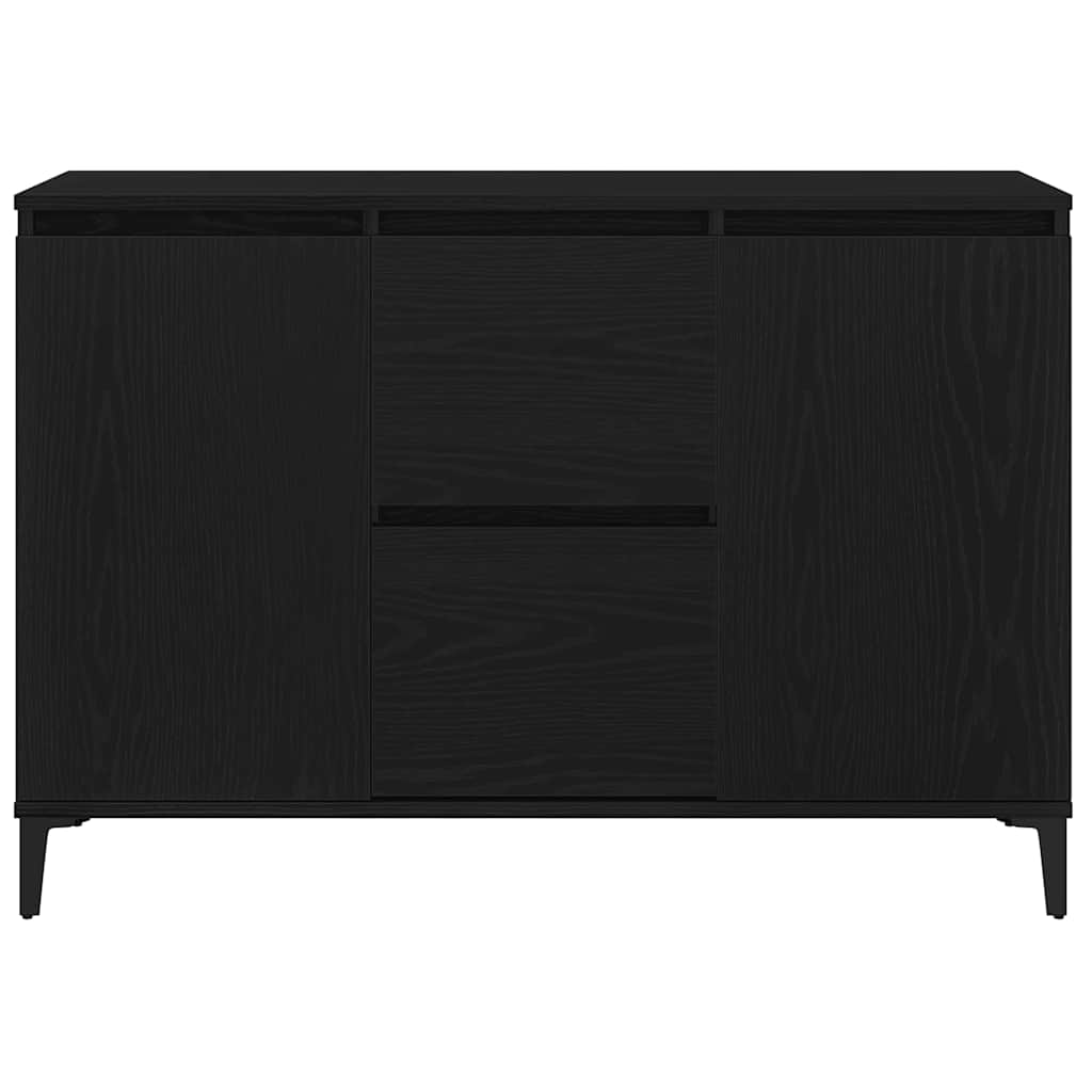 vidaXL Πλαϊνό γραφείο Μαύρη Οξυά 104 x 35 x 70 εκ. Επεξεργασμένο ξύλο
