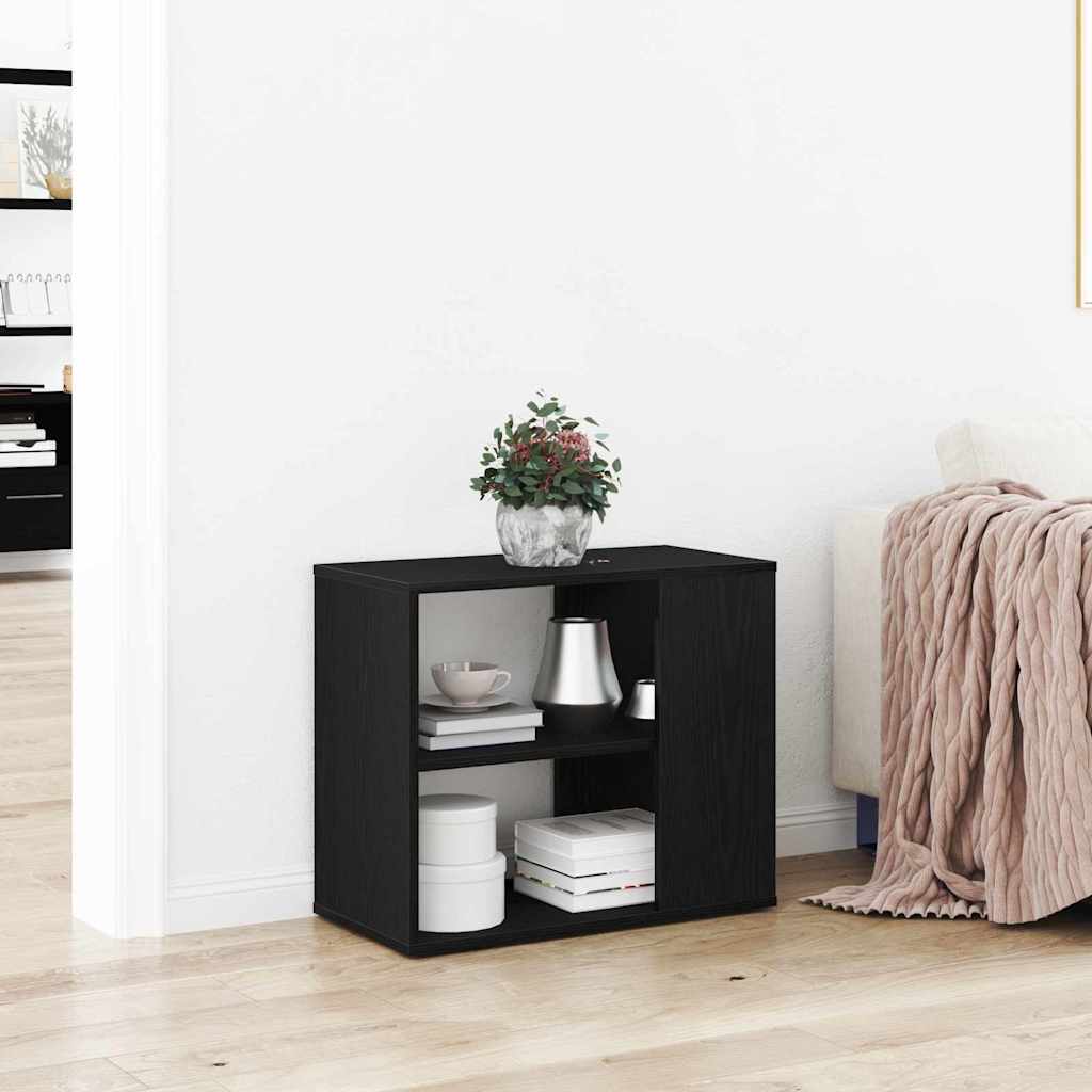 vidaXL Πλαϊνό γραφείο Μαύρο 60 x 30 x 50 εκ. Επεξεργασμένο ξύλο