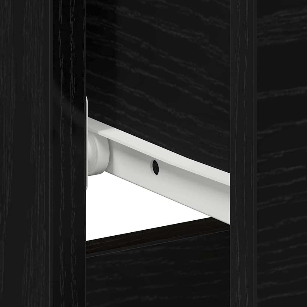 vidaXL Κομοδίνο Μαύρη Οξυά 40 x 40 x 50 cm Επεξεργασμένο ξύλο