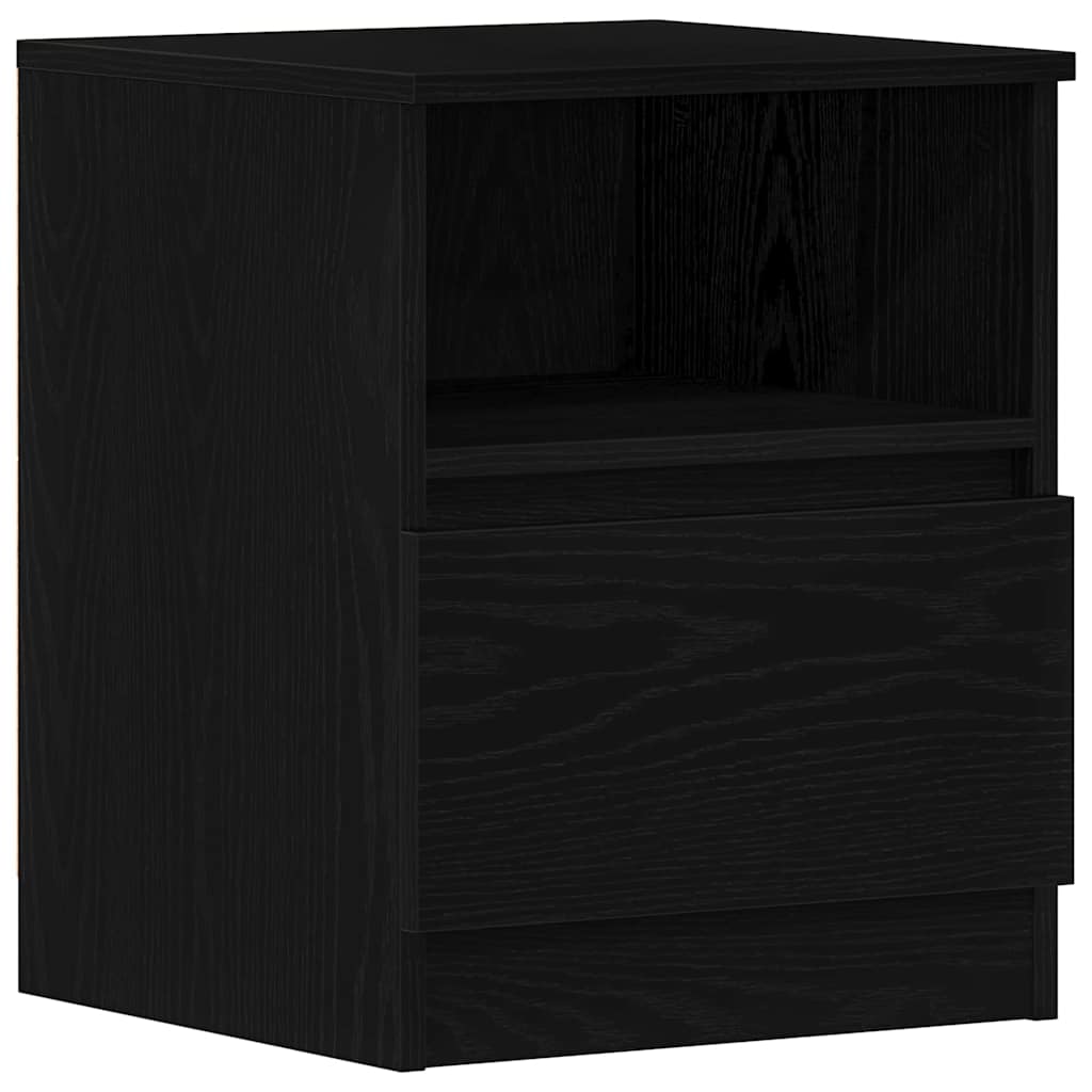 vidaXL Κομοδίνο Μαύρη Οξυά 40 x 40 x 50 cm Επεξεργασμένο ξύλο