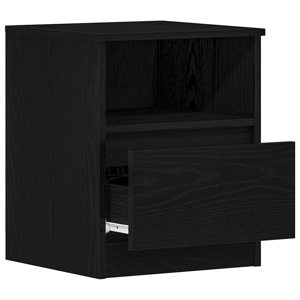 vidaXL Κομοδίνο Μαύρη Οξυά 40 x 40 x 50 cm Επεξεργασμένο ξύλο