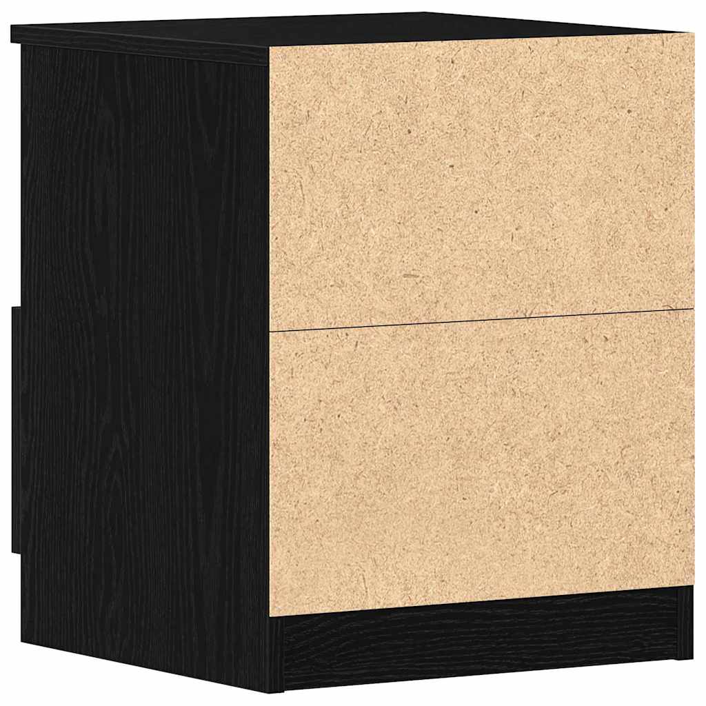 vidaXL Κομοδίνο Μαύρη Οξυά 40 x 40 x 50 cm Επεξεργασμένο ξύλο
