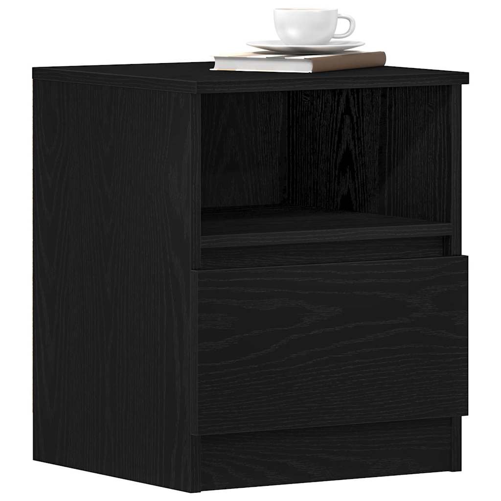 vidaXL Κομοδίνο Μαύρη Οξυά 40 x 40 x 50 cm Επεξεργασμένο ξύλο