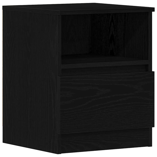 vidaXL Κομοδίνο 2 pcs Μαύρη Οξυά 40 x 40 x 50 cm Επεξεργασμένο ξύλο
