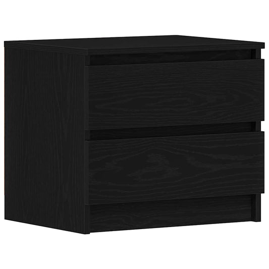 vidaXL Κομοδίνο Μαύρη Οξυά 50 x 40 x 43,5 εκ. Επεξεργασμένο ξύλο
