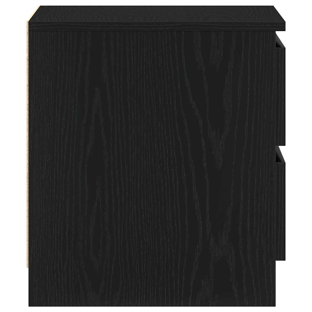 vidaXL Κομοδίνο Μαύρη Οξυά 50 x 40 x 43,5 εκ. Επεξεργασμένο ξύλο