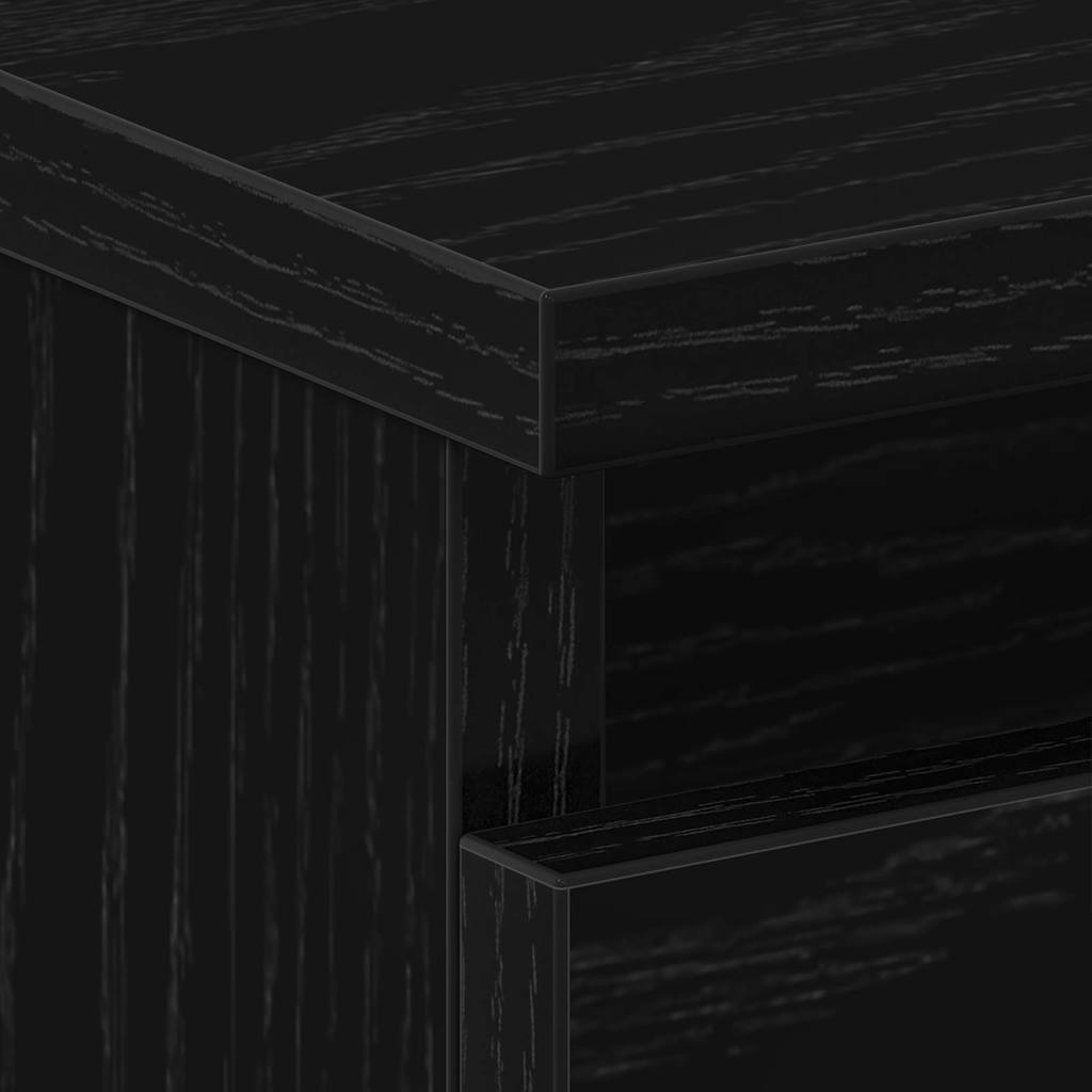 vidaXL Κομοδίνο Μαύρη δρυς 40 x 35 x 62.5 εκ. Επεξεργασμένο ξύλο
