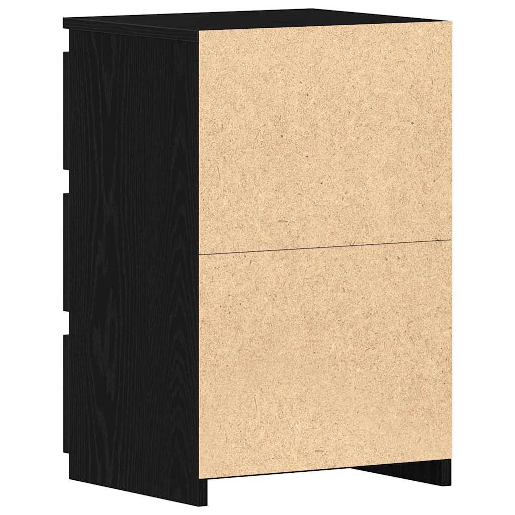 vidaXL Κομοδίνο Μαύρη δρυς 40 x 35 x 62.5 εκ. Επεξεργασμένο ξύλο