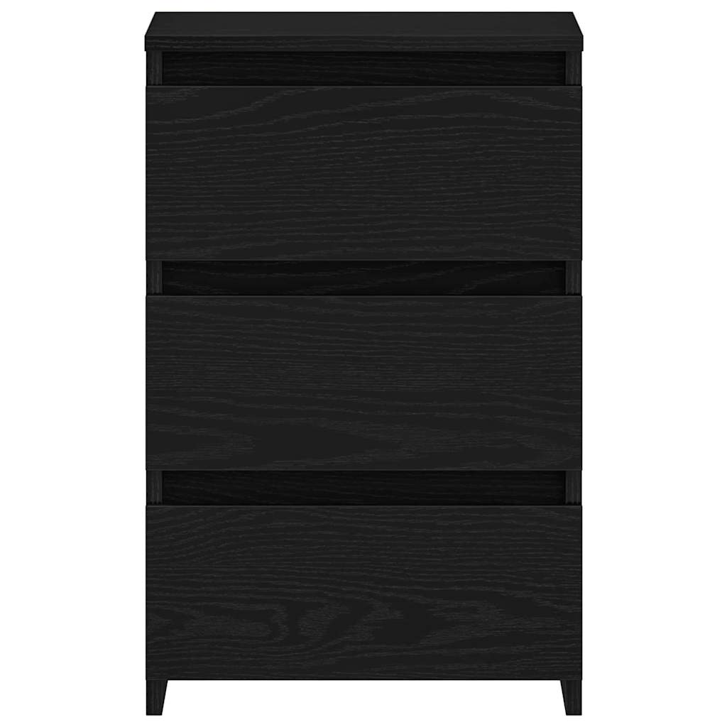 vidaXL Κομοδίνο 2 pcs Μαύρη δρυς 40 x 35 x 62.5 εκ. Επεξεργασμένο ξύλο