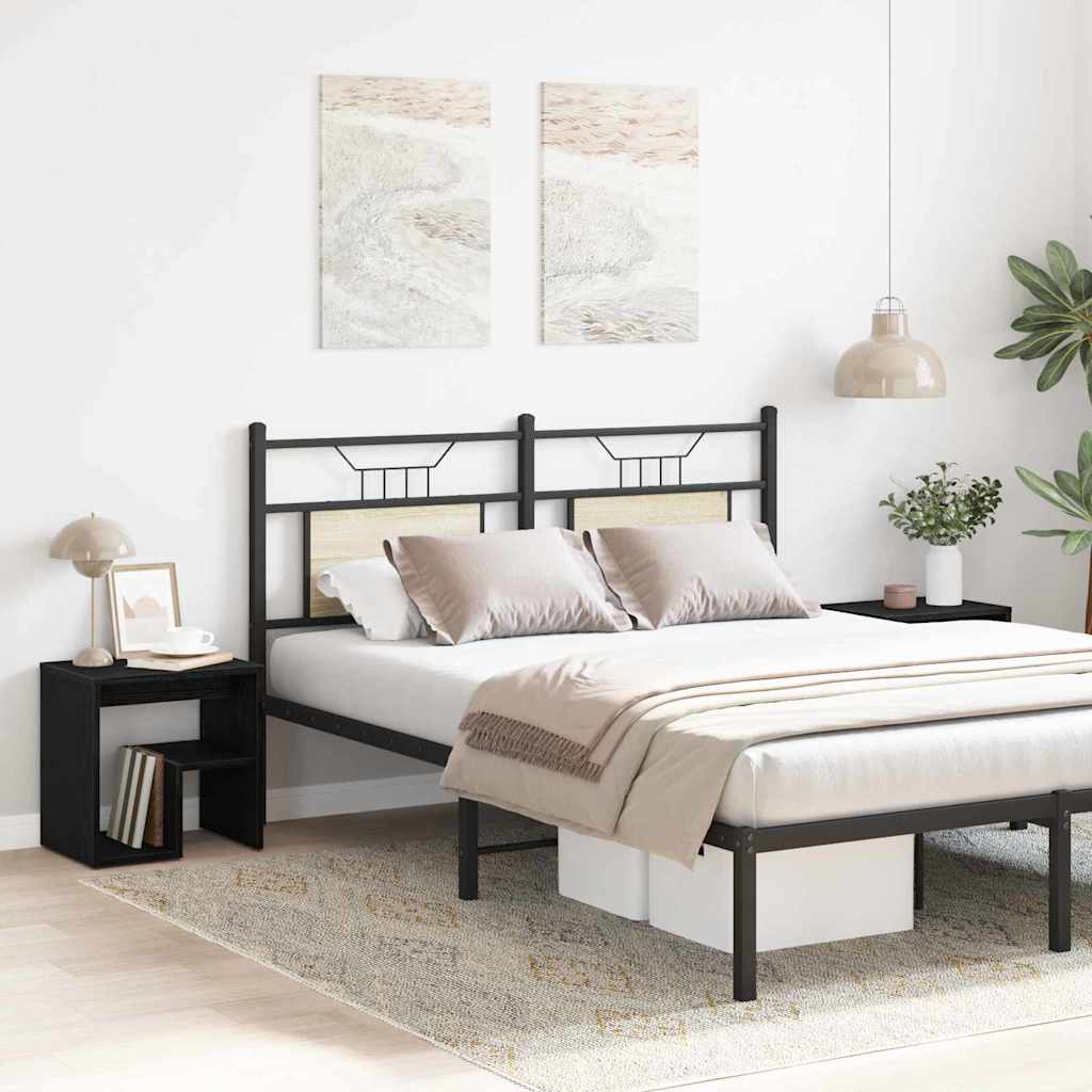 vidaXL Κομοδίνο 2 pcs Μαύρη Οξυά 40 x 30 x 40 εκ Επεξεργασμένο ξύλο