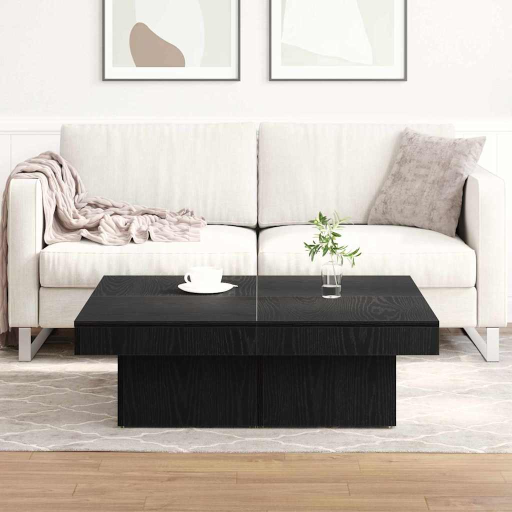 vidaXL Τραπεζάκι σαλονιού Μαύρη δρυς 90 x 90 x 28 cm