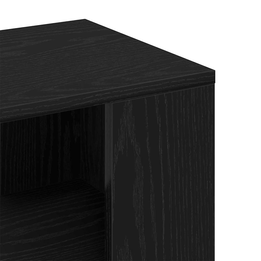 vidaXL Τραπεζάκι Πλευράς Μαύρη Οξυά 36 x 30 x 56 εκ Επεξεργασμένο ξύλο