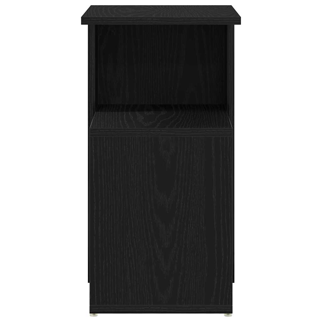 vidaXL Τραπεζάκι Πλευράς Μαύρη Οξυά 36 x 30 x 56 εκ Επεξεργασμένο ξύλο