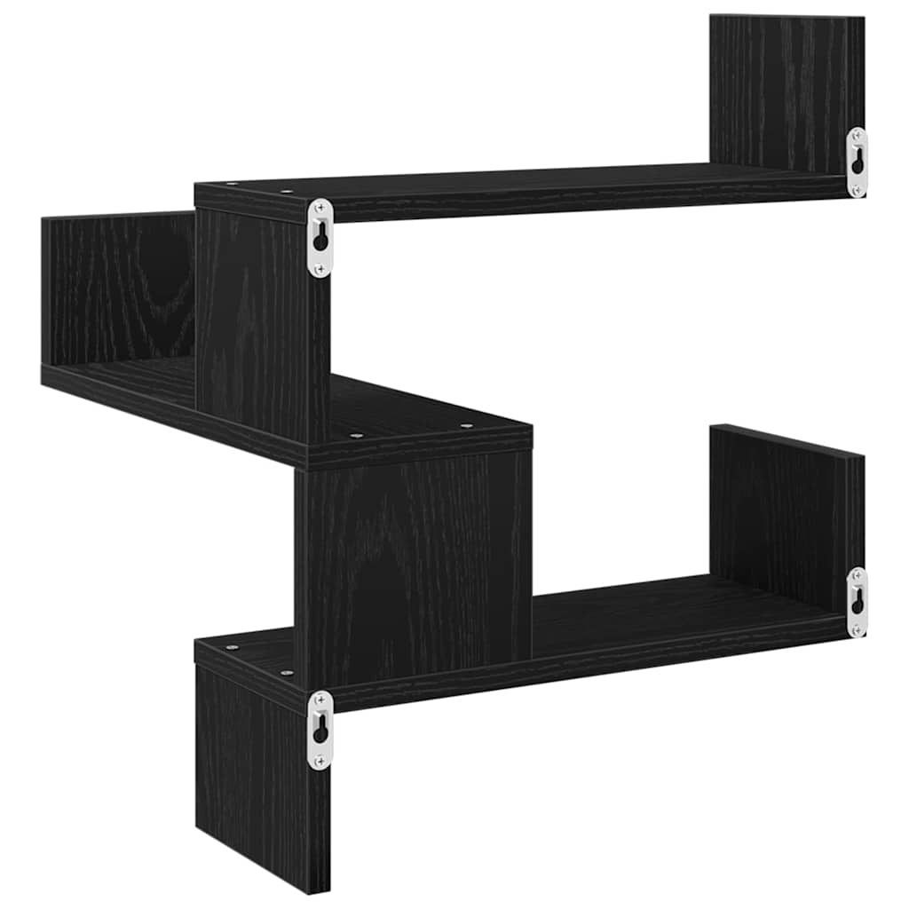 vidaXL Ράφι Τοίχου Μαύρη Οξυά 40 x 40 x 49,5 εκ. Επεξεργασμένο ξύλο