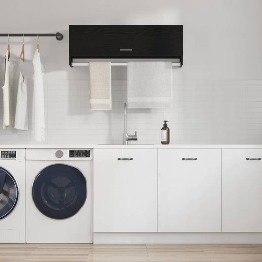 vidaXL Ντουλάπι Μαύρη Οξυά 100 x 32,5 x 35 cm Επεξεργασμένο ξύλο