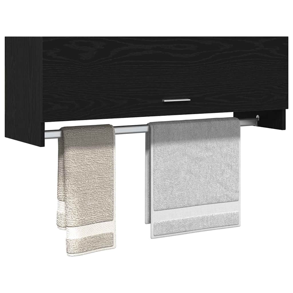 vidaXL Ντουλάπι Μαύρη Οξυά 100 x 32,5 x 35 cm Επεξεργασμένο ξύλο