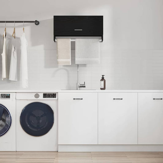 vidaXL Ντουλάπι Μαύρη Οξυά 70 x 32,5 x 35 cm Επεξεργασμένο ξύλο