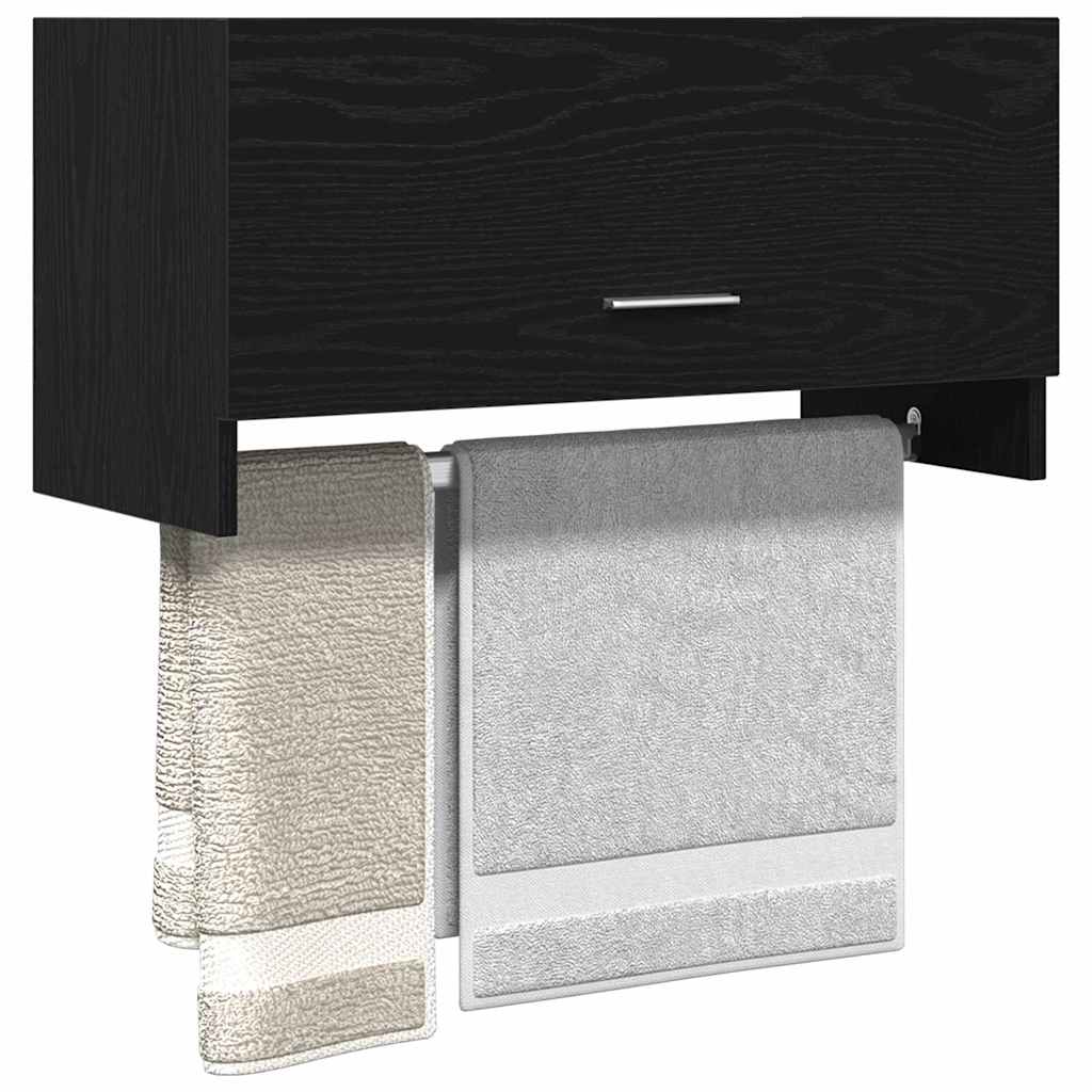 vidaXL Ντουλάπι Μαύρη Οξυά 70 x 32,5 x 35 cm Επεξεργασμένο ξύλο