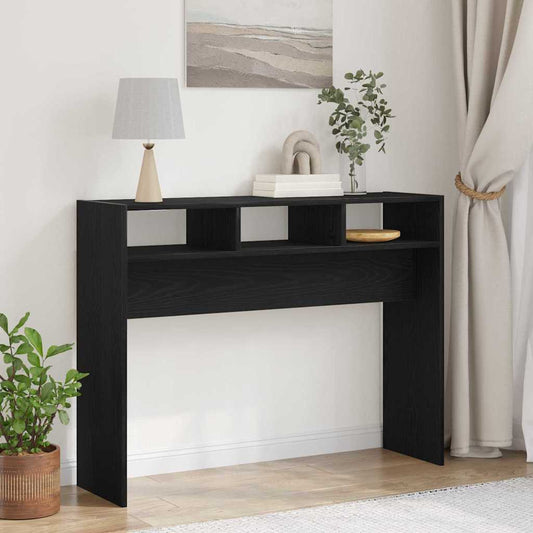 vidaXL Τραπέζι κονσόλας Μαύρη δρυς 105 x 30 x 80 εκ.