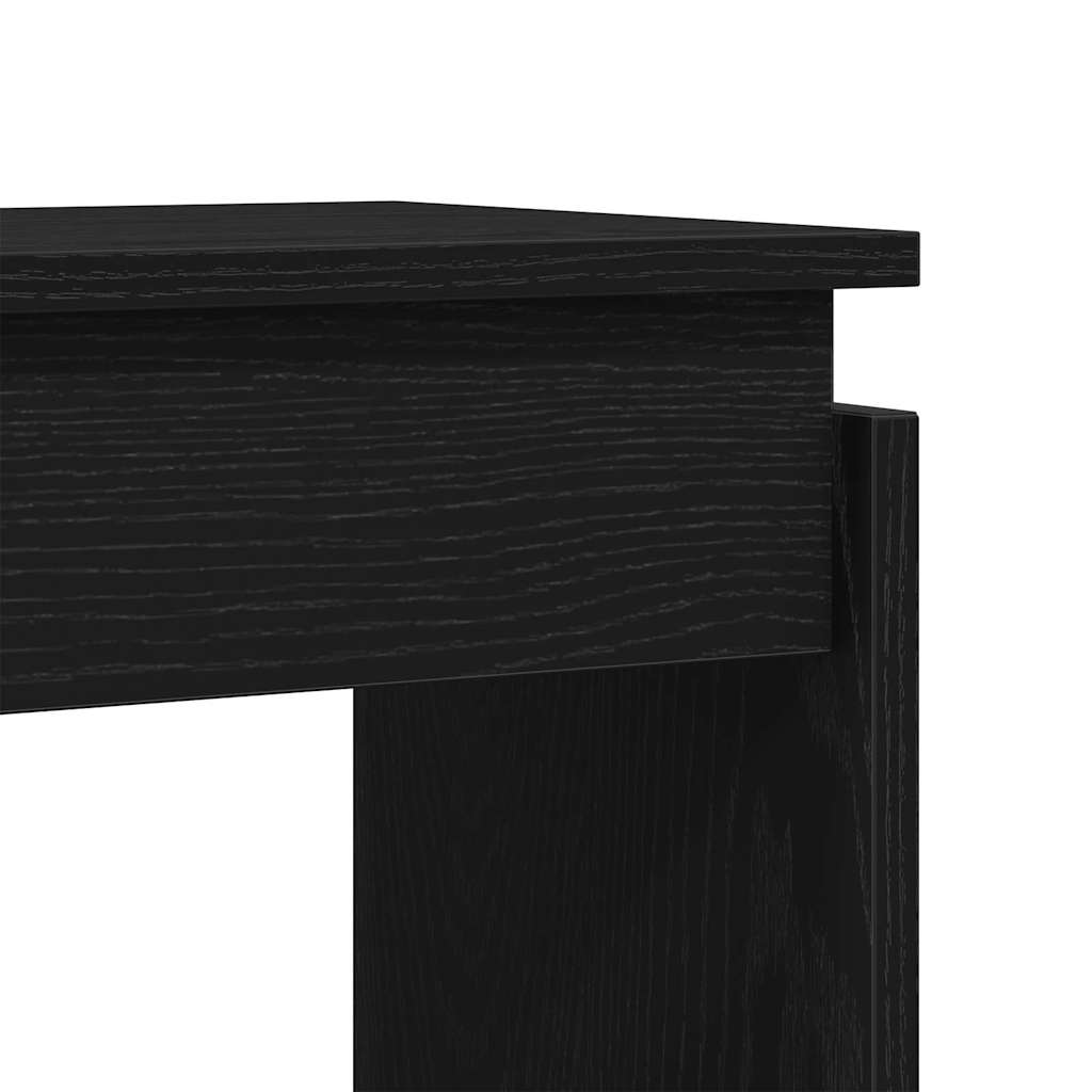 vidaXL Τραπέζι κονσόλας Μαύρη Οξυά 80 x 30 x 80 εκ. Επεξεργασμένο ξύλο