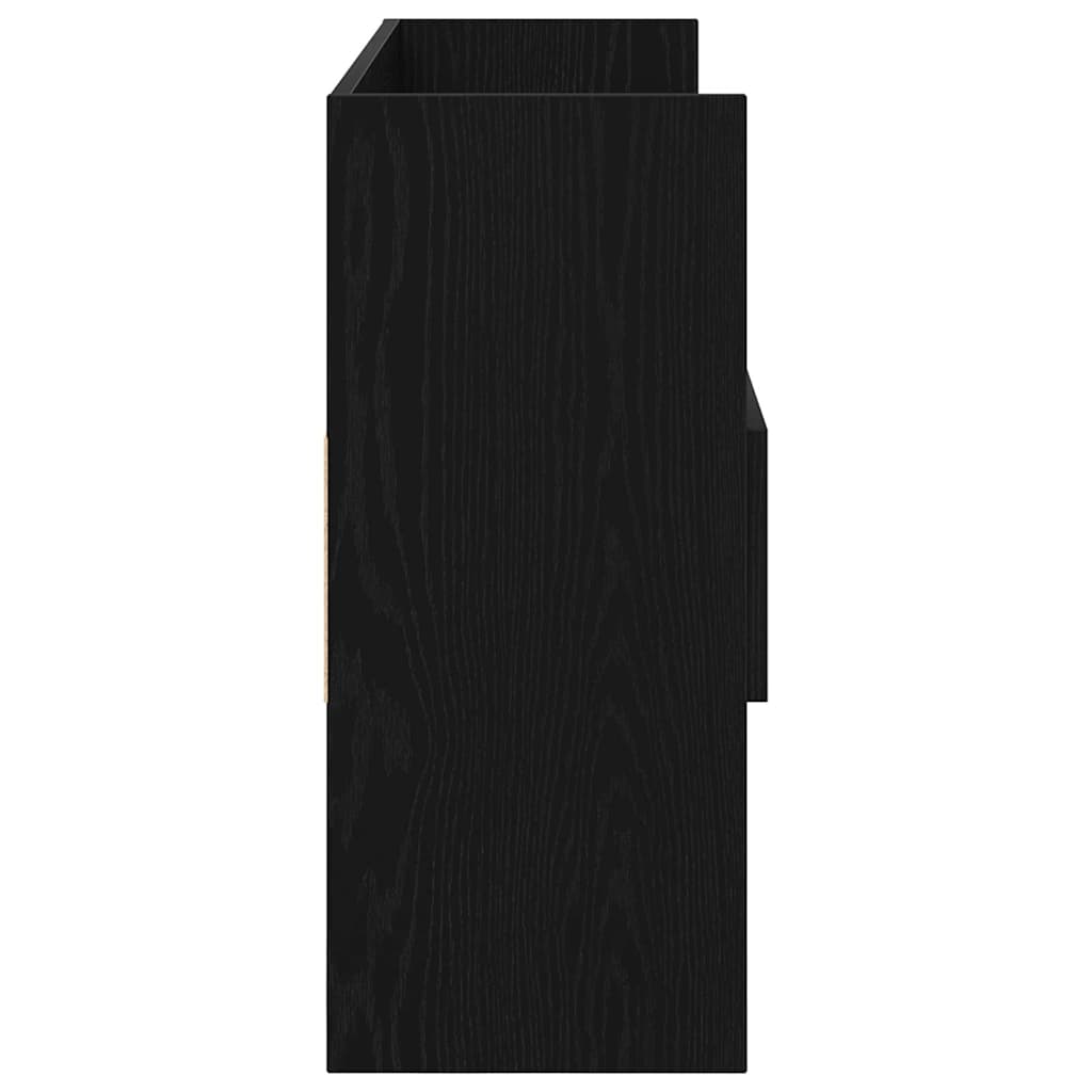 vidaXL Πλαϊνό γραφείο Μαύρη Οξυά 105 x 30 x 70 εκ Επεξεργασμένο ξύλο
