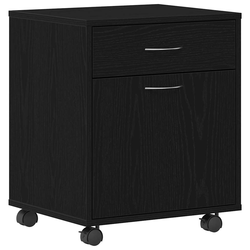 vidaXL Κινητό Ντουλάπι 45 x 38 x 54 εκ Επεξεργασμένο Ξύλο Μαύρη Οξυά