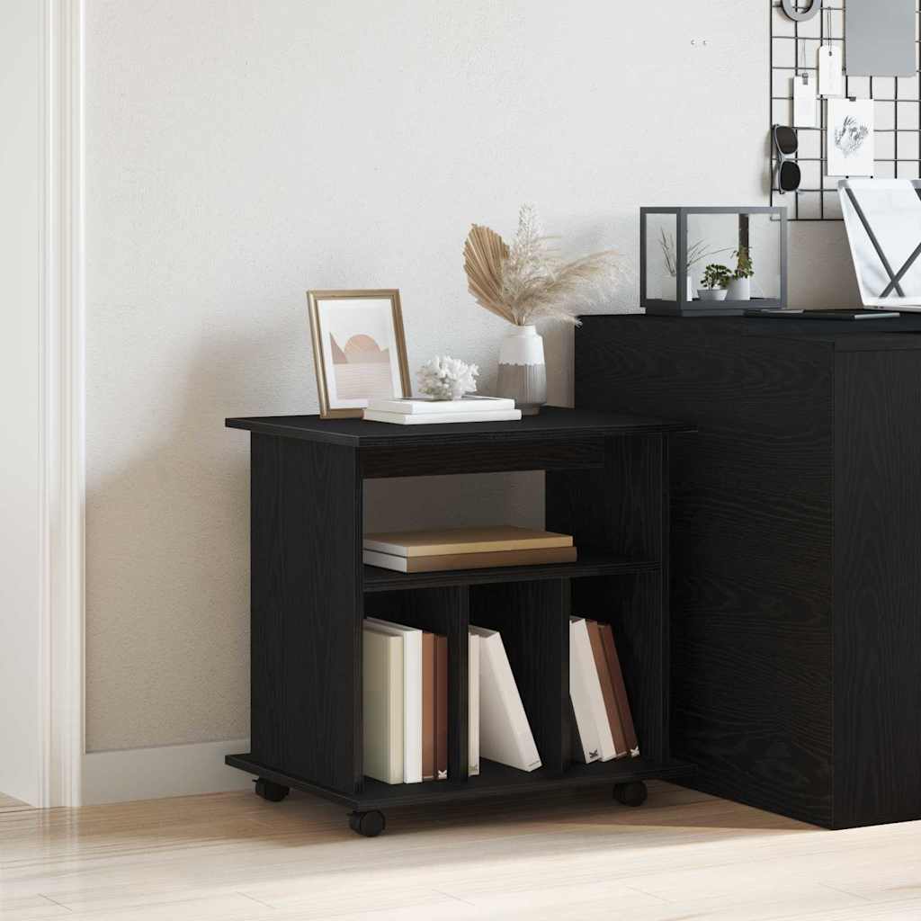 vidaXL Κινητό Ντουλάπι 60 x 45 x 55 εκ. Επεξεργασμένο Ξύλο Μαύρη Οξυά